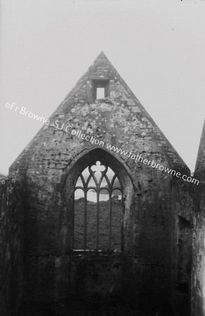 MOYNE ABBEY EAST GABLE FROM TOWER